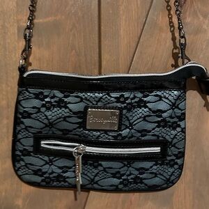 Lace Crossbody Bag with Chain Strap